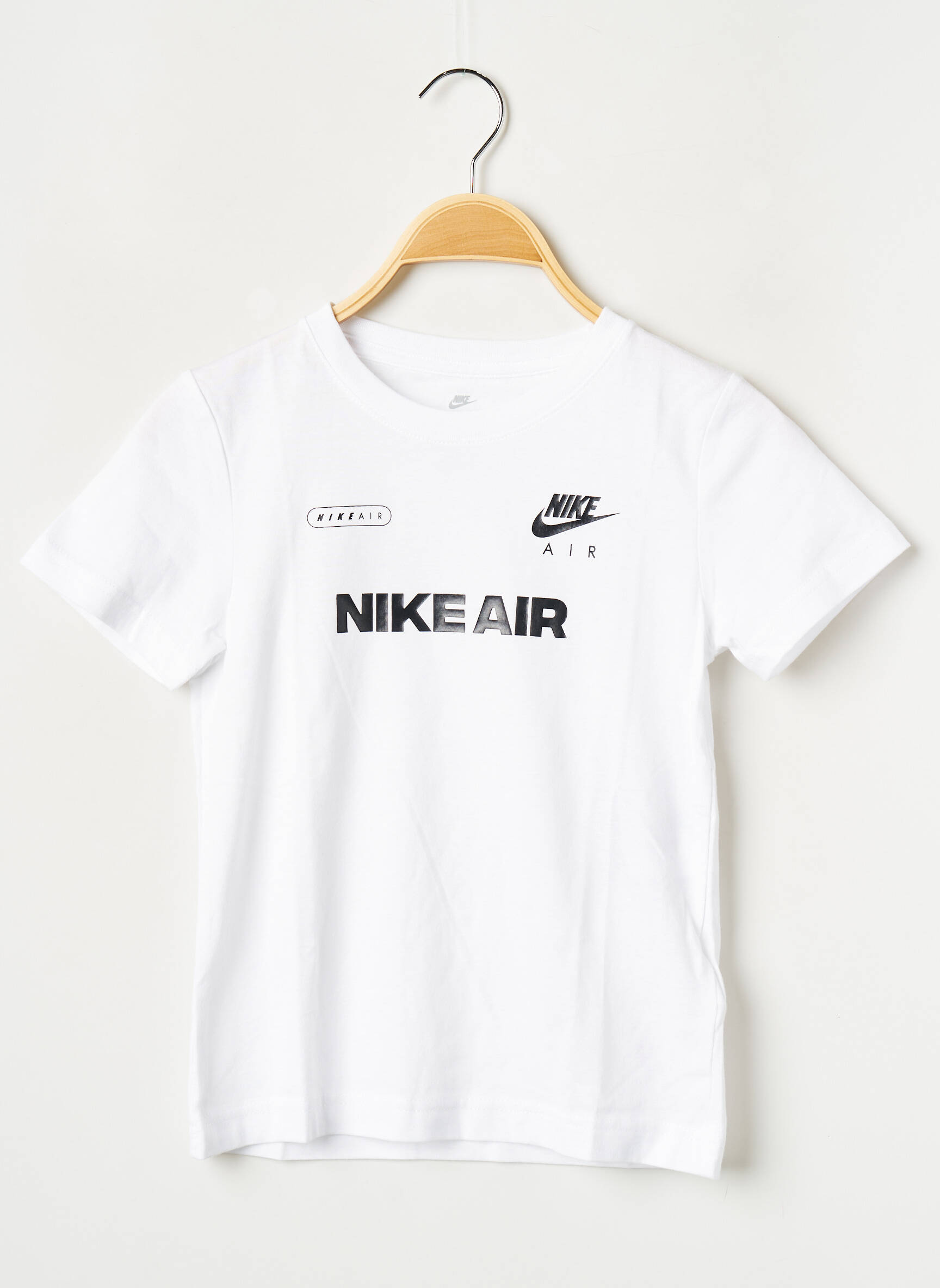 T-marškinys apvalus kaklas baltas NIKE berniukas