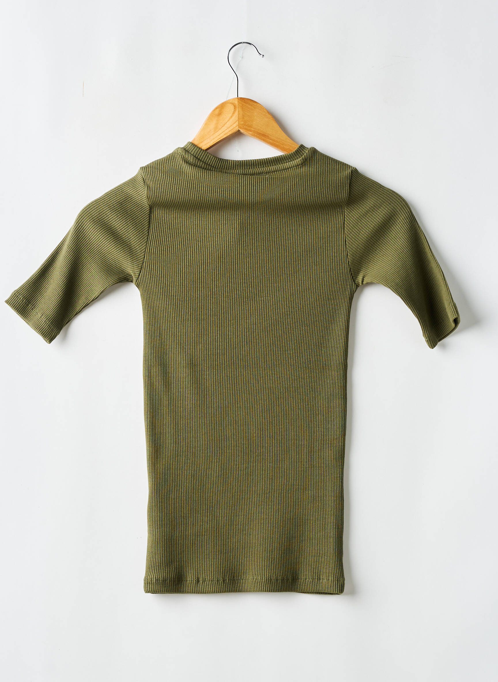 T-marškinys apvalus kaklas žalias KNOWLEDGE COTTON APPAREL moteris