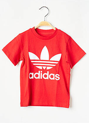 T-marškinys apvalus kaklas raudona ADIDAS vaikas