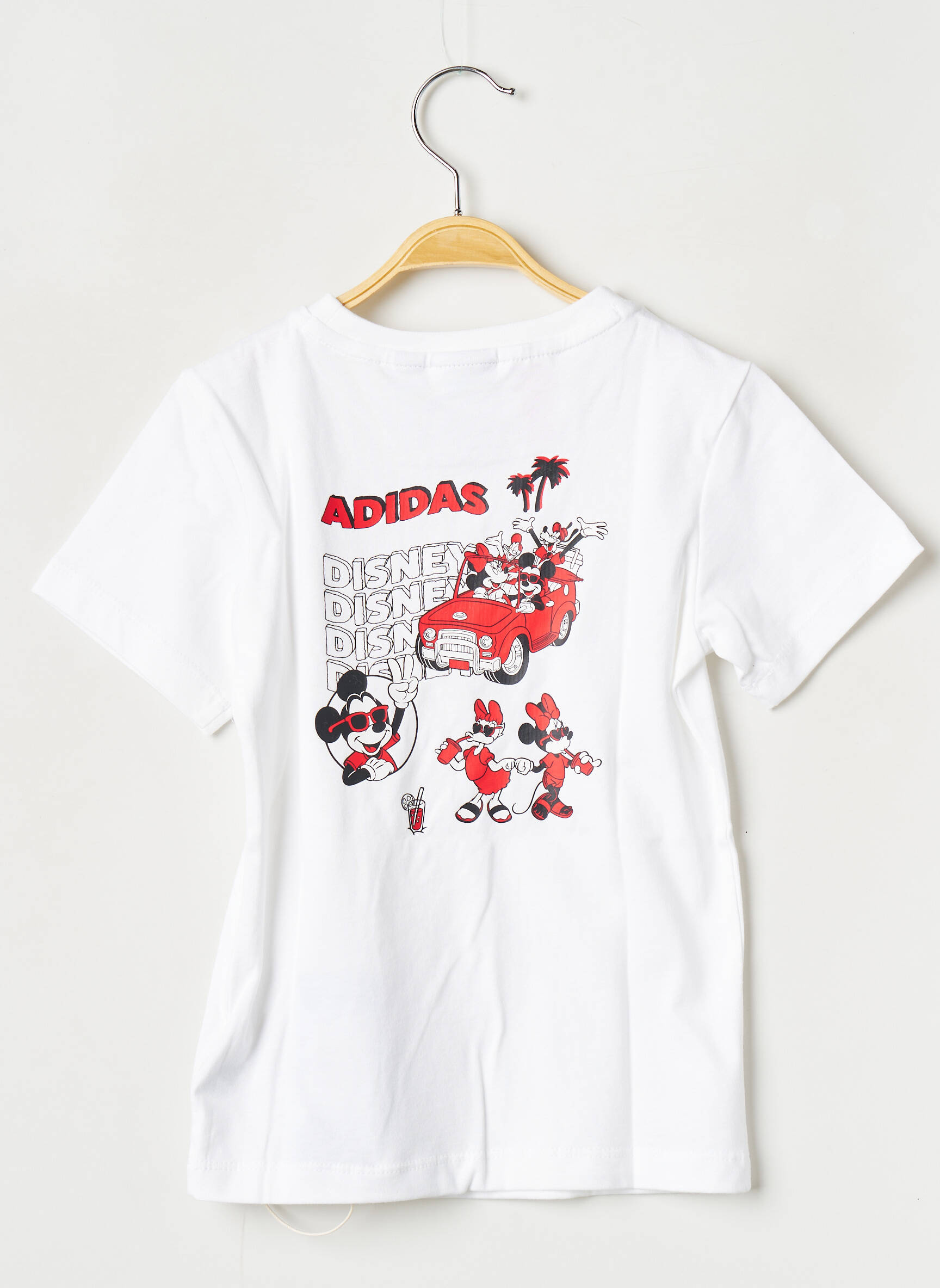 T-marškinys apvalus kaklas baltas ADIDAS vaikas