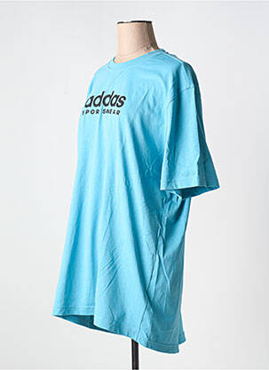 T-marškinys apvalus kaklas mėlyna ADIDAS moteris