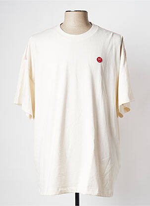 T-marškinys apvalus kaklas baltas KNOWLEDGE COTTON APPAREL vyras