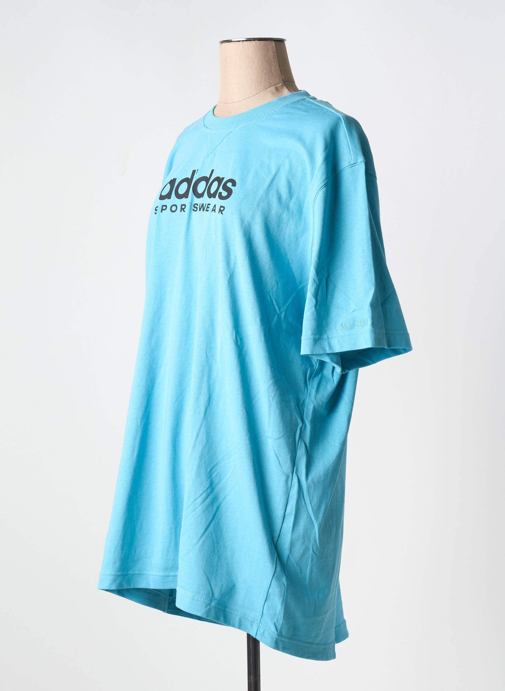 T-marškinys apvalus kaklas mėlyna ADIDAS moteris