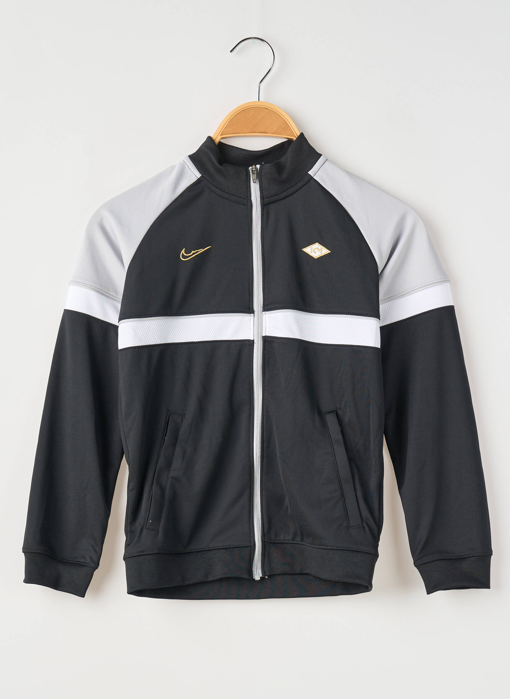 Kasdienis švarkas aukšta apykaklė juodas NIKE vaikas