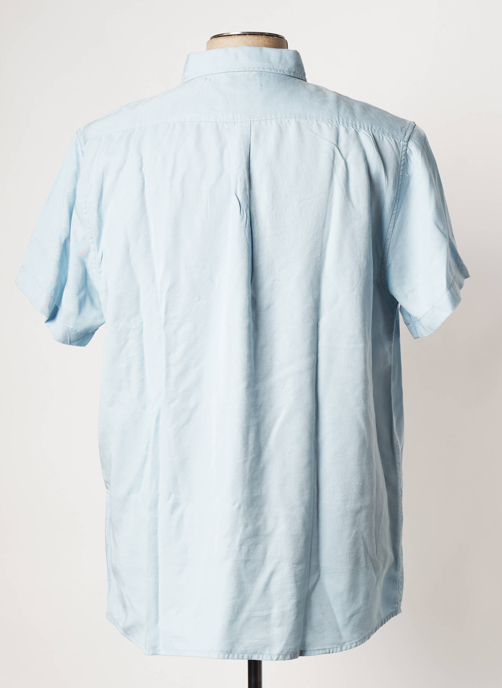 Trumpa rankovė marškiniai mėlyna KNOWLEDGE COTTON APPAREL vyras