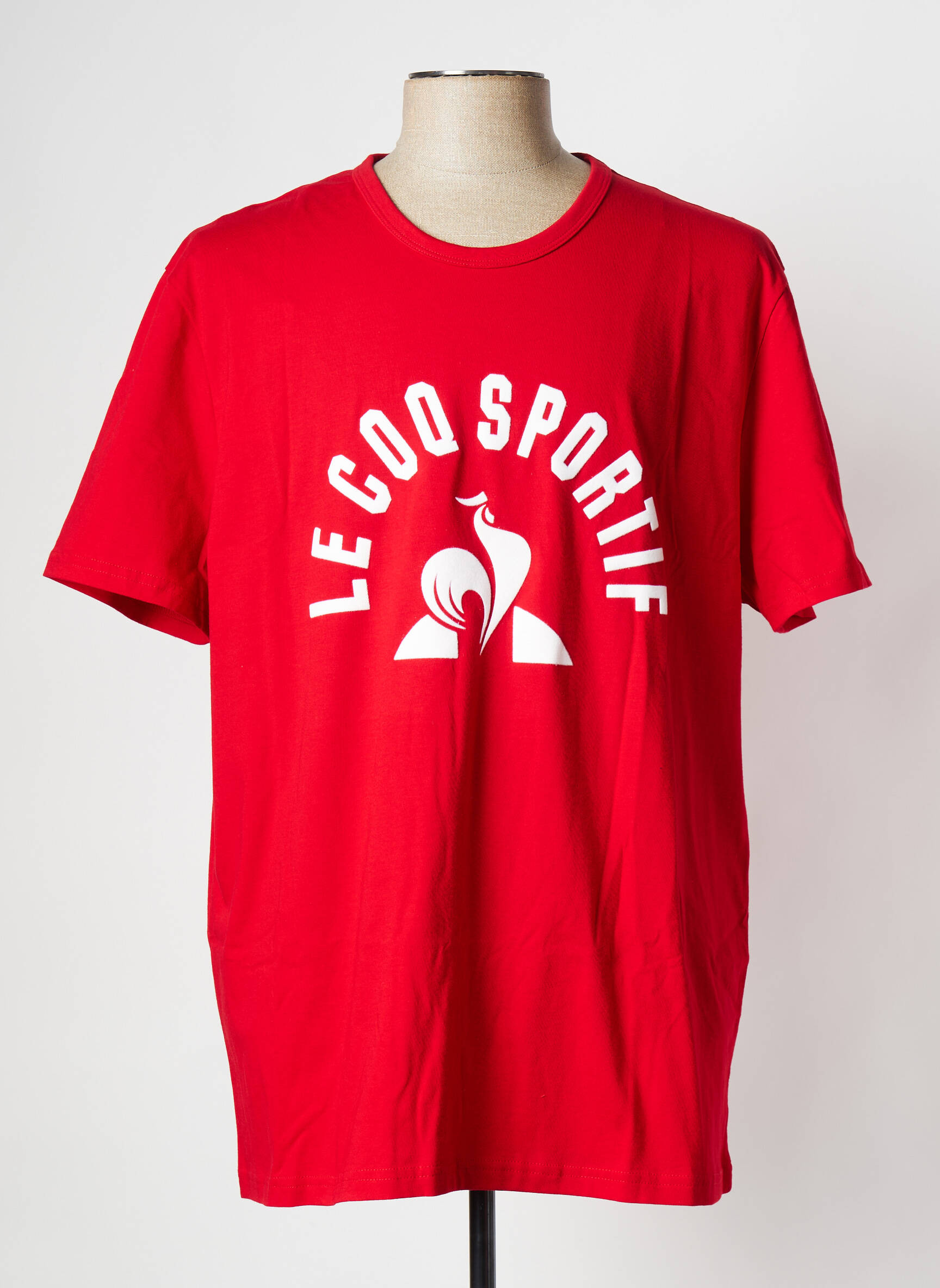 T-marškinys apvalus kaklas raudona LE COQ SPORTIF vyras