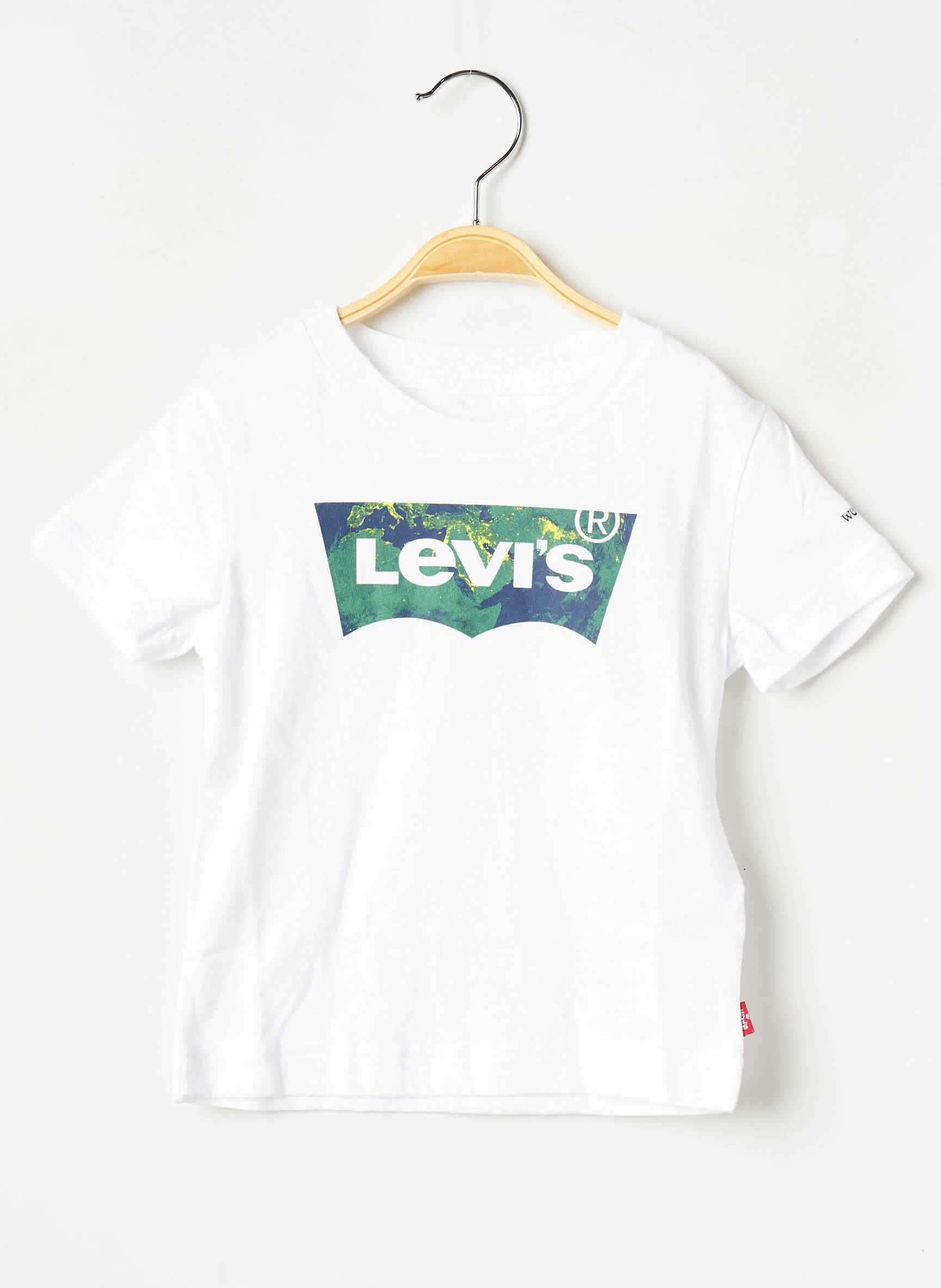 T-marškinys apvalus kaklas baltas LEVI'S berniukas