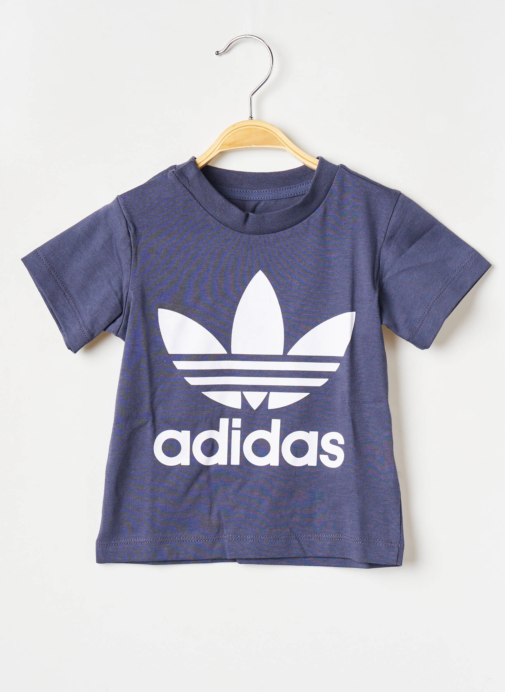 T-marškinys apvalus kaklas mėlyna ADIDAS vaikas