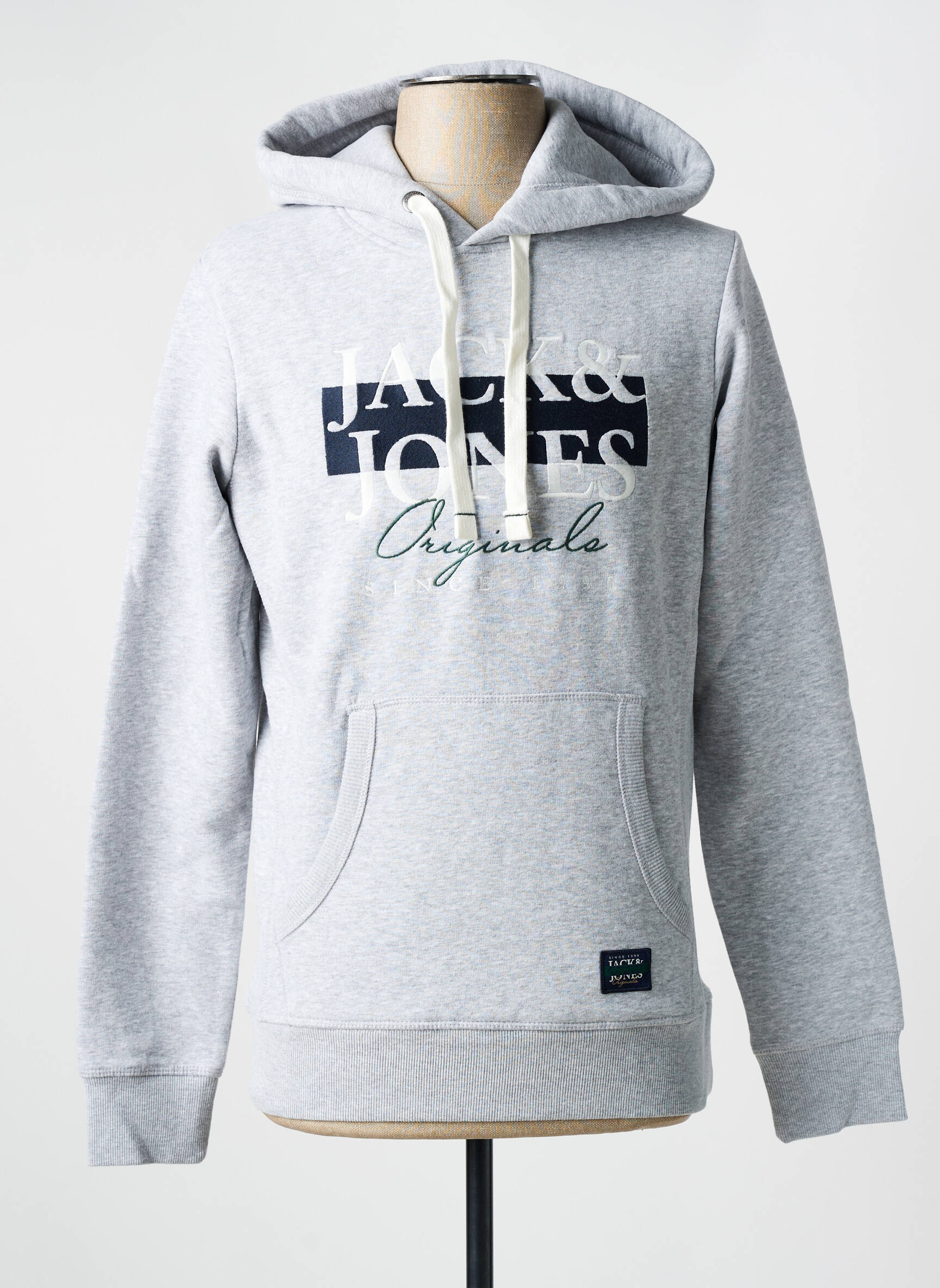 Kapišonas apvalus kaklas pilka JACK & JONES vyras