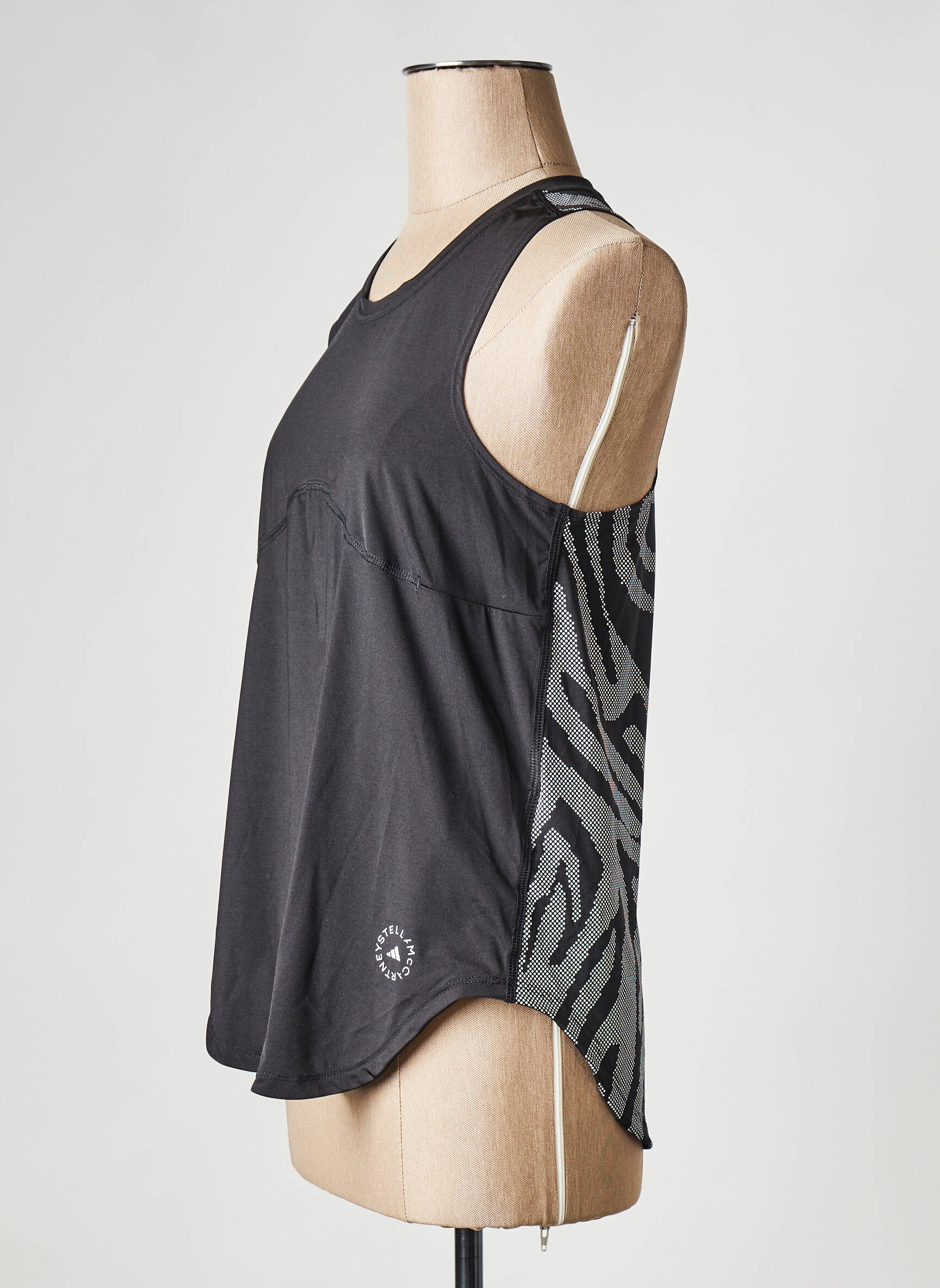 Marškiniai be rankovių multisporto sportas juodas ADIDAS X STELLA MC CARTNEY moteris
