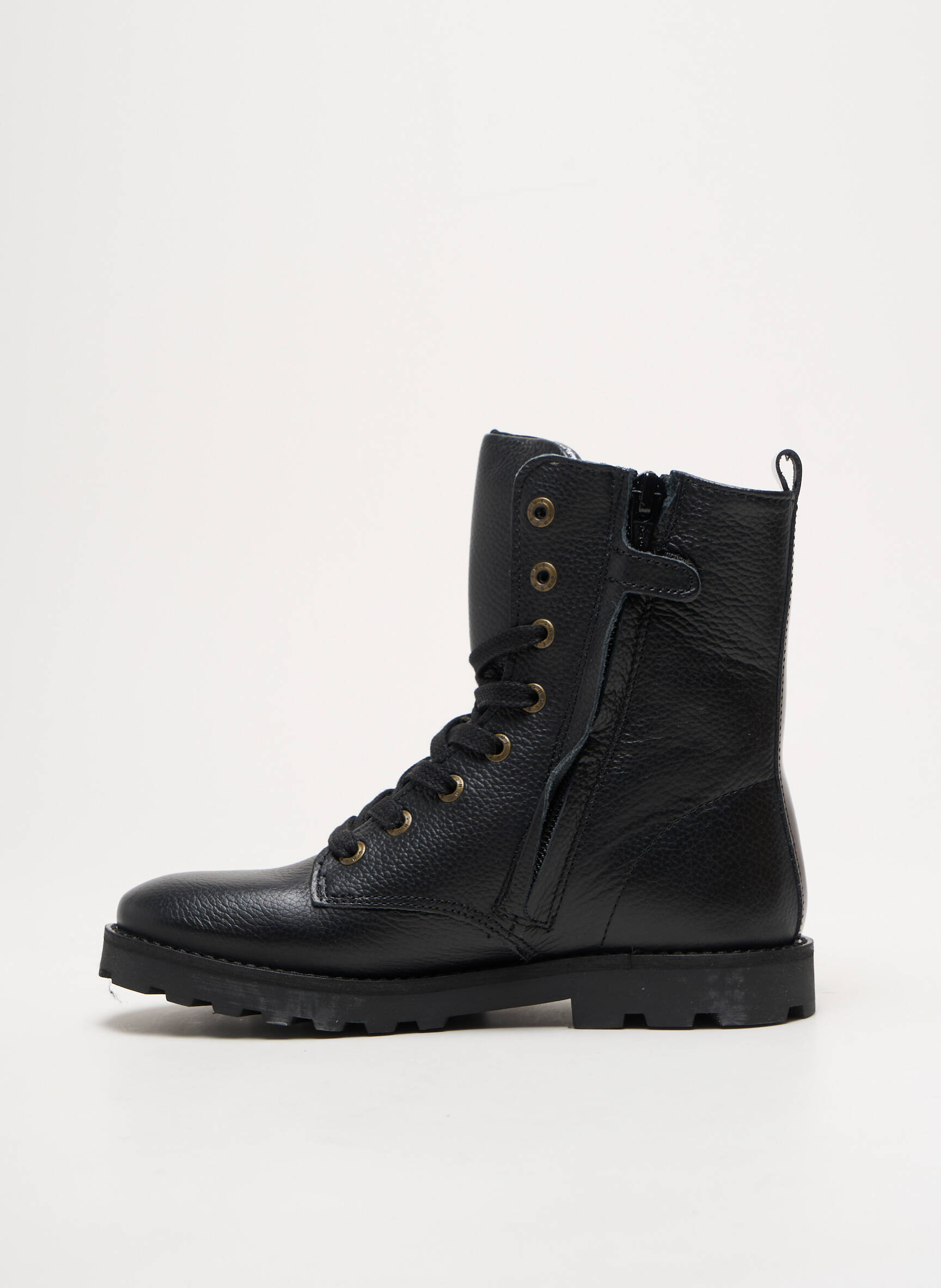 Batai/botai užtrauktukas ir raišteliai apvalus mygtukas juodas SHOESME mergina