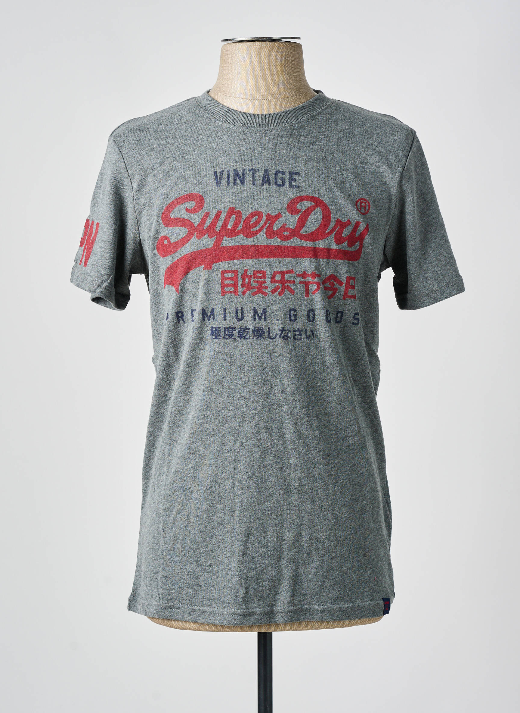 T-marškinys pilka SUPERDRY vyras