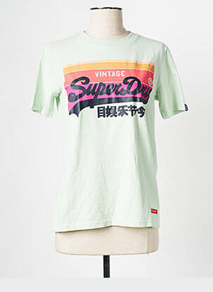 T-marškinys žalias SUPERDRY moteris