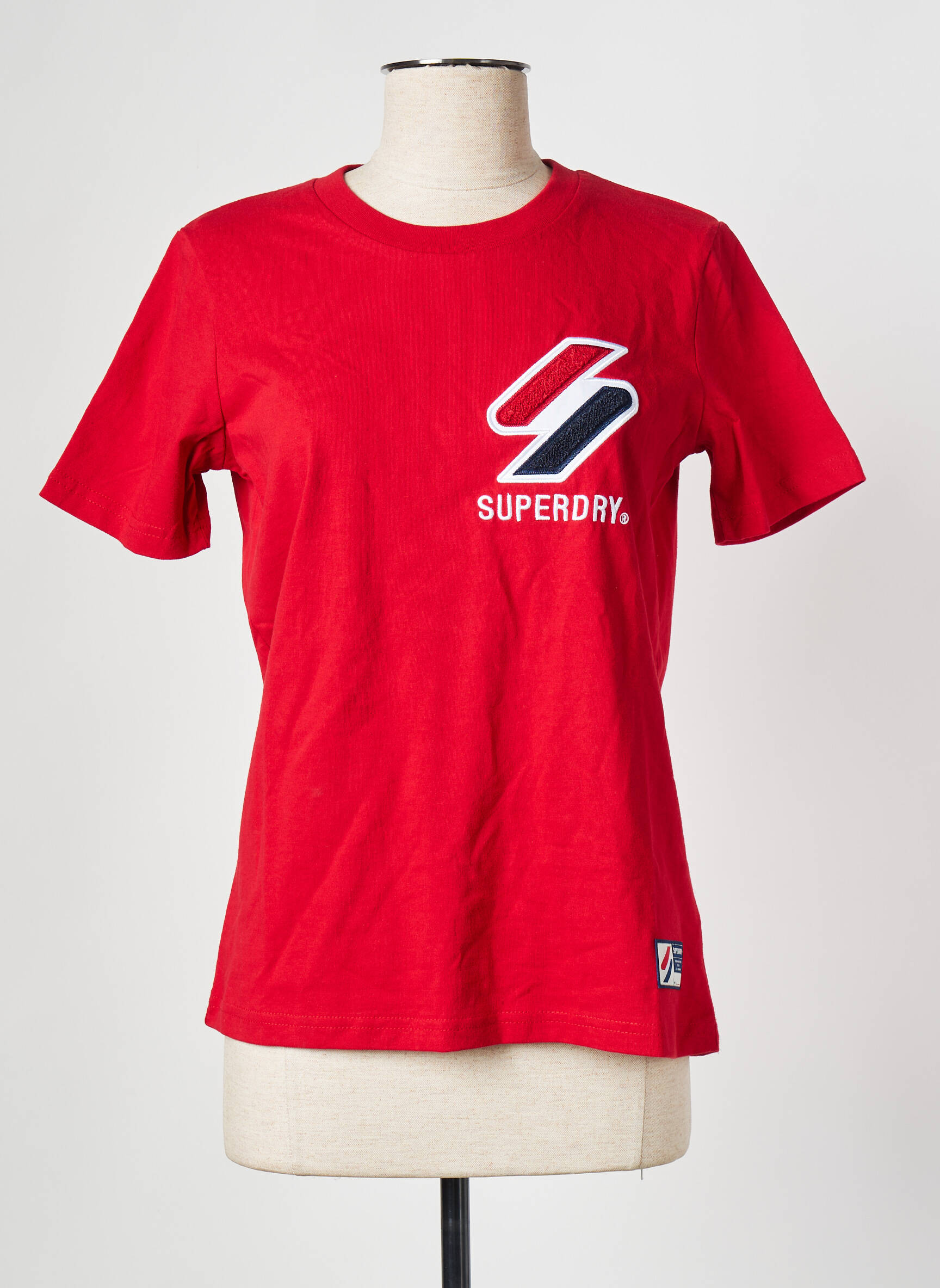 T-marškinys raudona SUPERDRY moteris