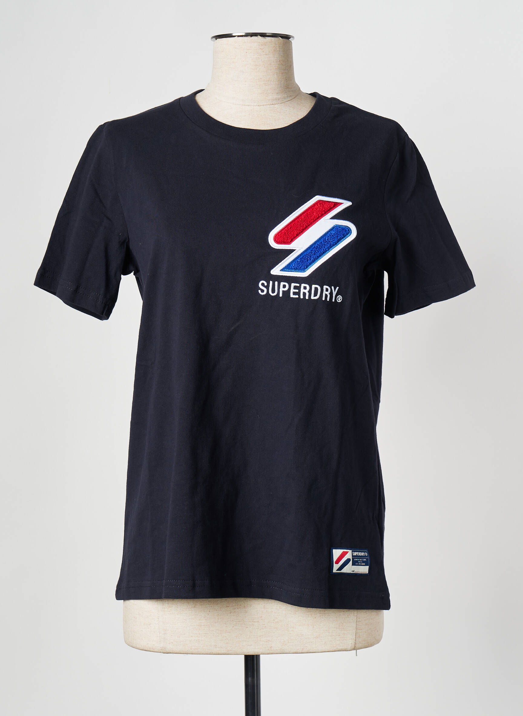 T-marškinys mėlyna SUPERDRY moteris