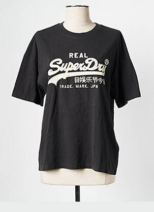T-marškinys juodas SUPERDRY moteris
