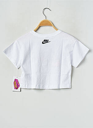 T-marškinys apvalus kaklas baltas NIKE mergina