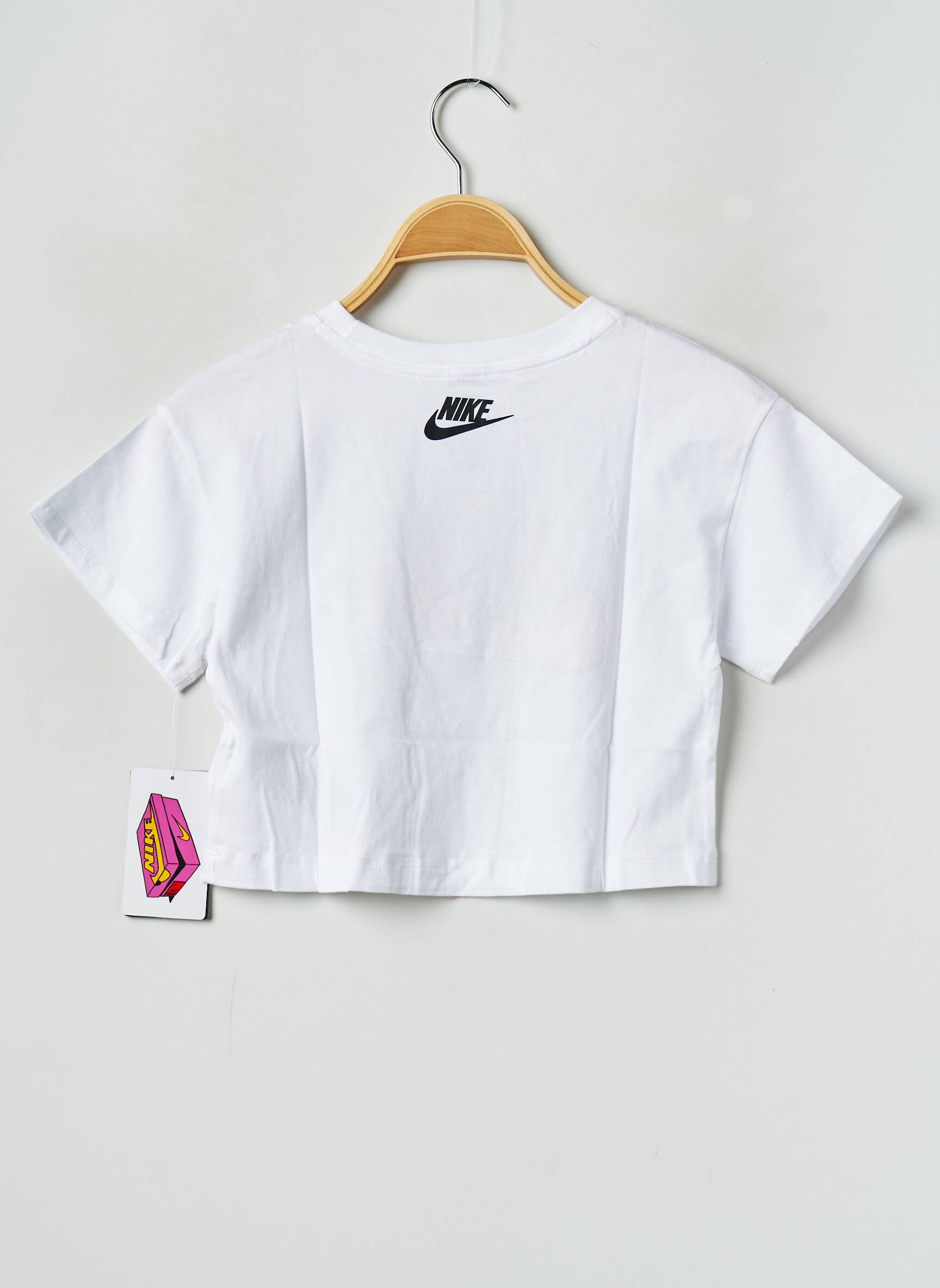 T-marškinys apvalus kaklas baltas NIKE mergina