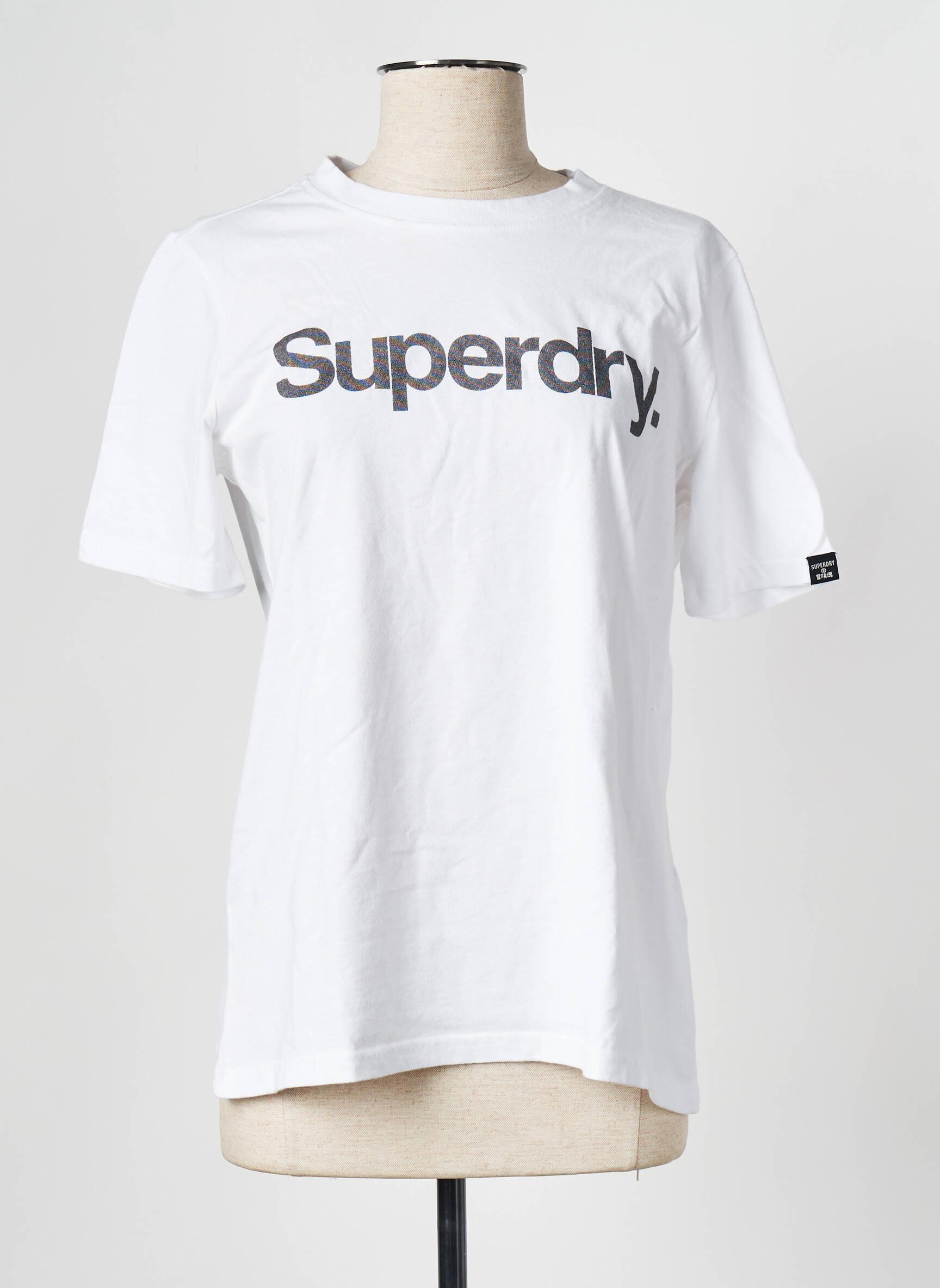 T-marškinys baltas SUPERDRY moteris