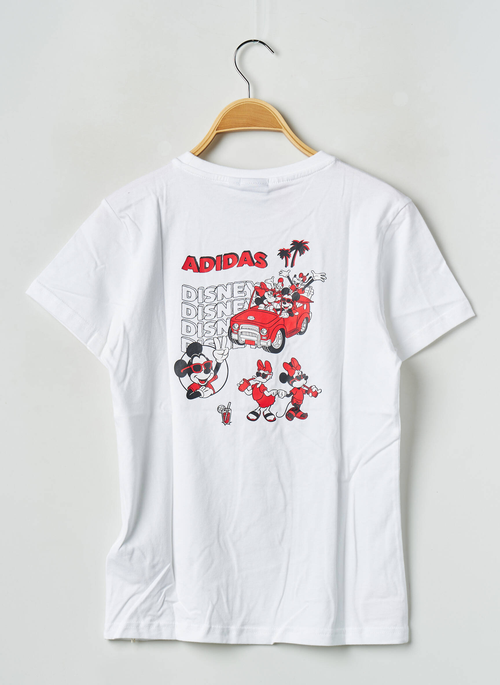 T-marškinys apvalus kaklas baltas ADIDAS vaikas