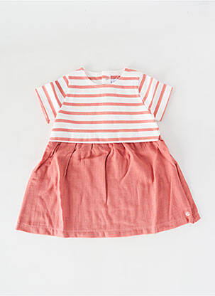 Pusilgių suknelė apvalus kaklas baltas PETIT BATEAU mergina