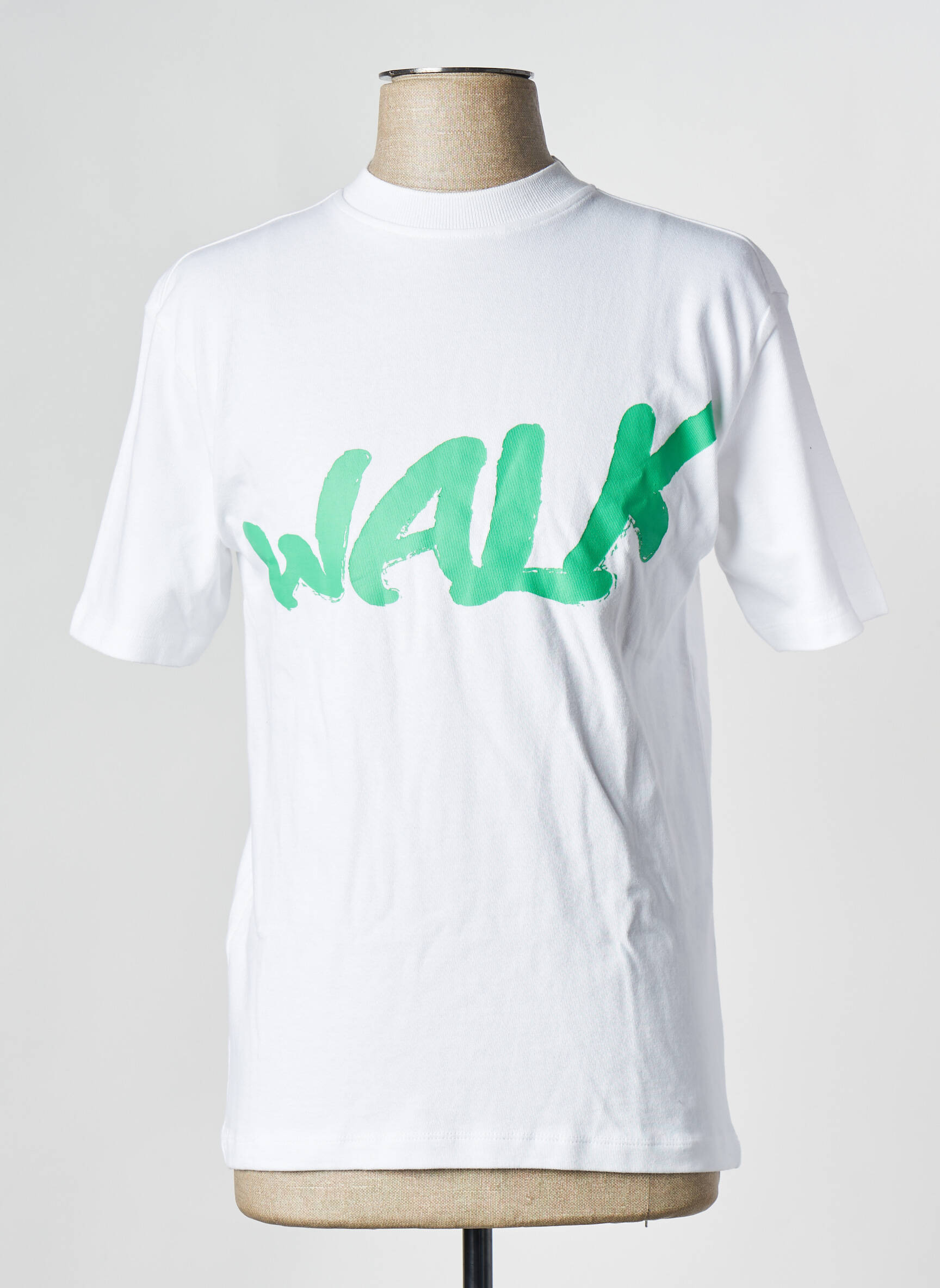 T-marškinys baltas WALK IN PARIS vyras