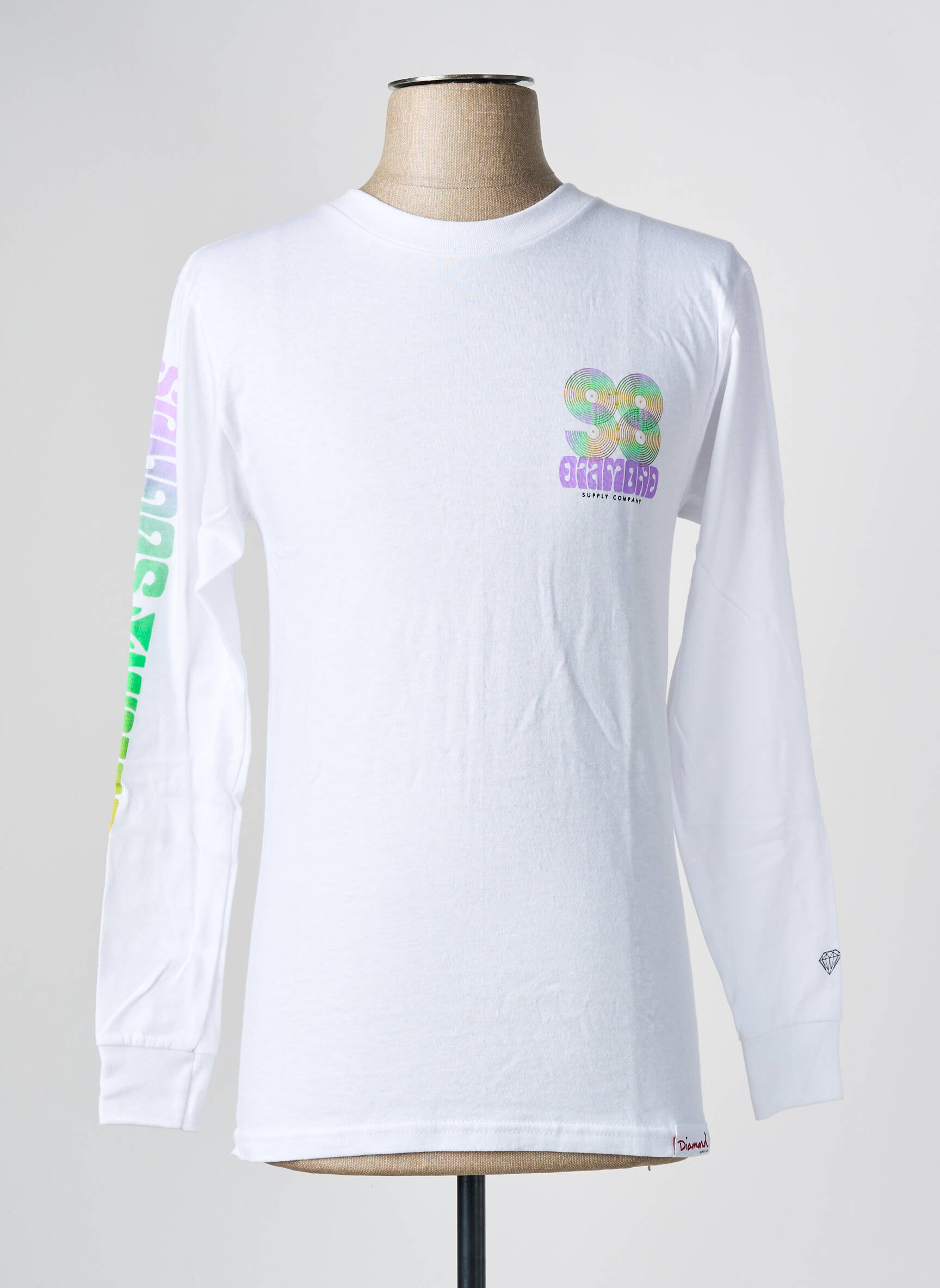 T-marškinys baltas DIAMOND SUPPLY CO vyras