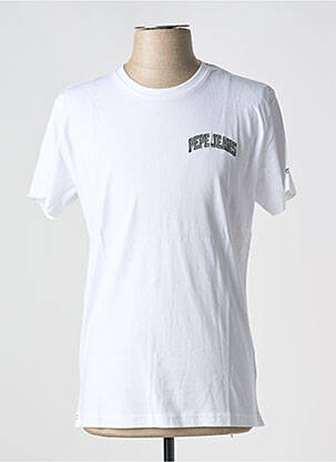 T-marškinys apvalus kaklas baltas PEPE JEANS vyras