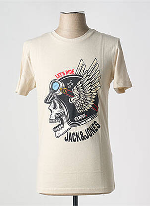 T-marškinys apvalus kaklas bežinis JACK & JONES vyras