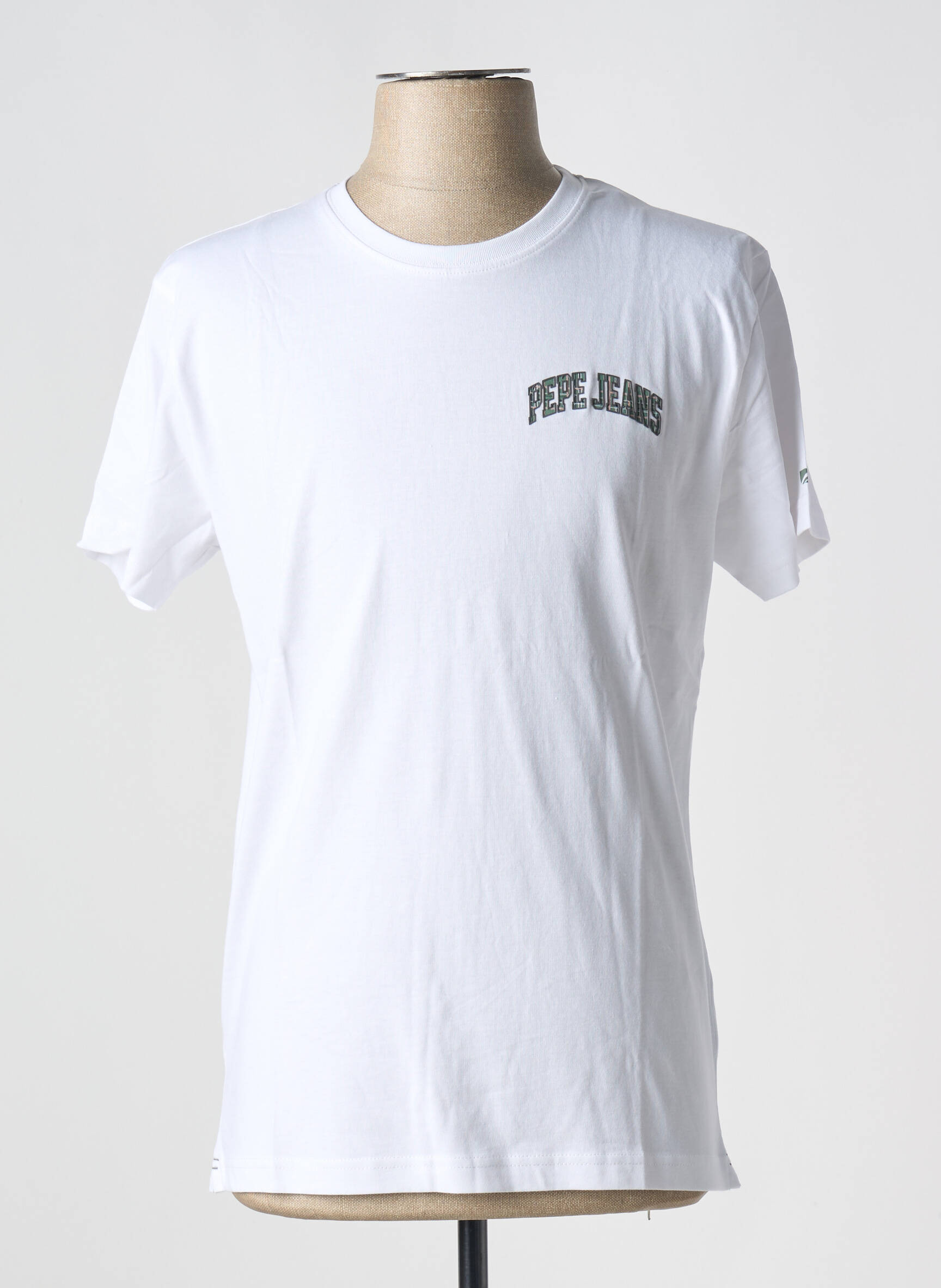 T-marškinys apvalus kaklas baltas PEPE JEANS vyras