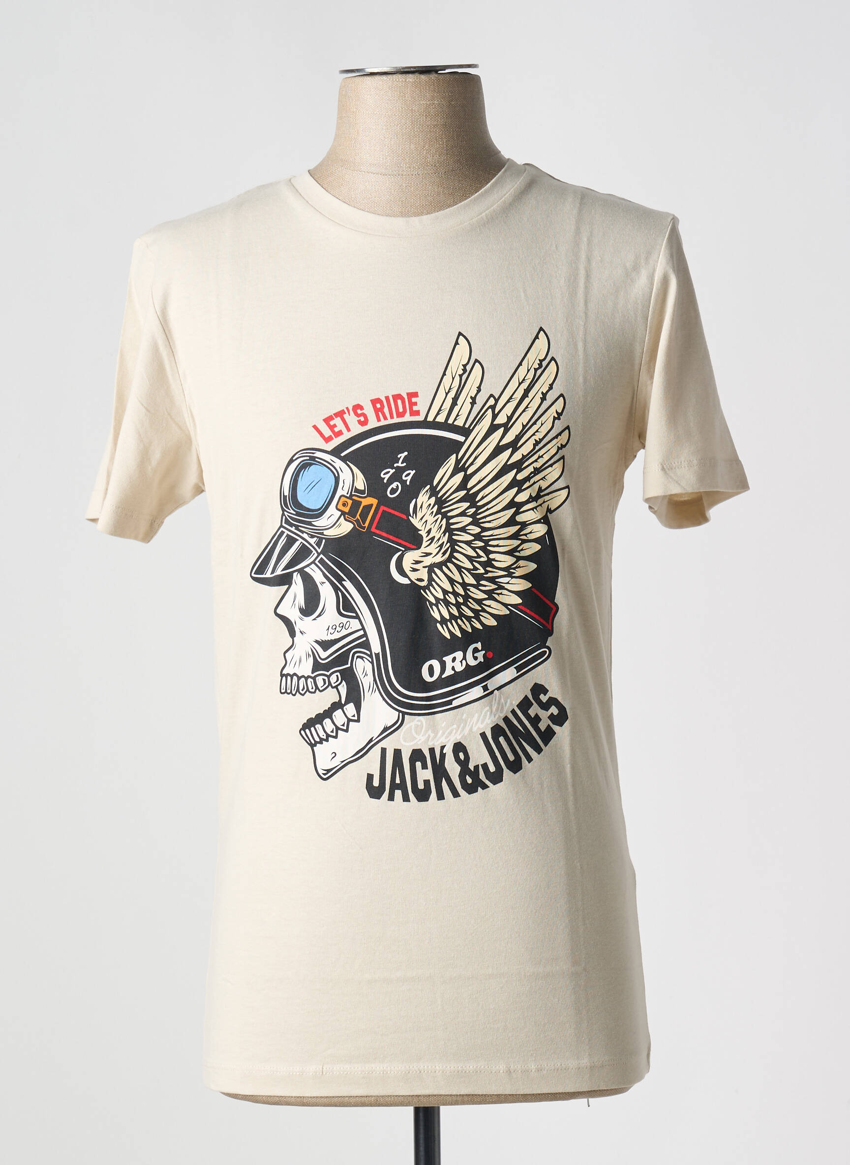 T-marškinys apvalus kaklas bežinis JACK & JONES vyras