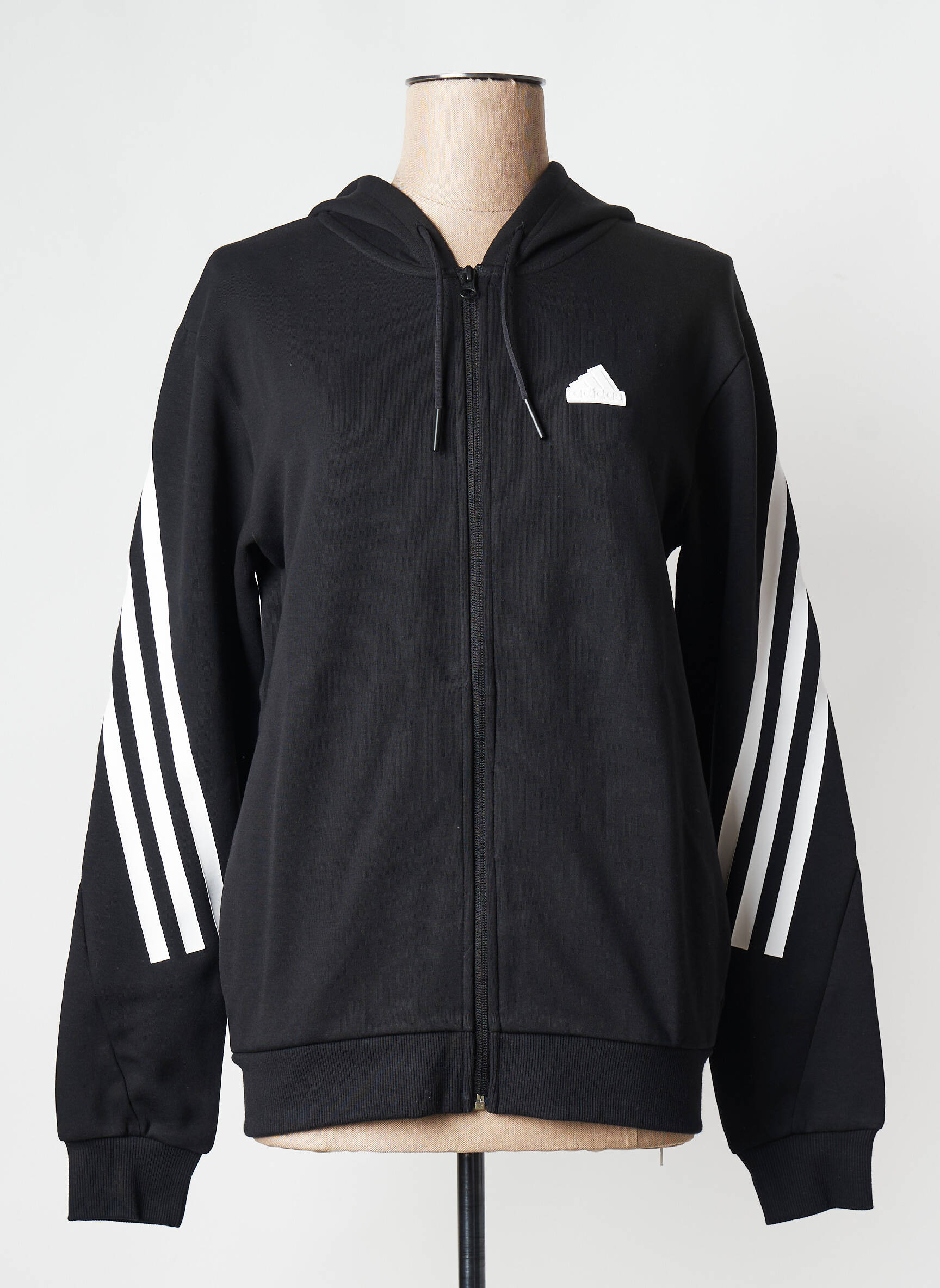 Kasdienis švarkas apvalus kaklas juodas ADIDAS moteris