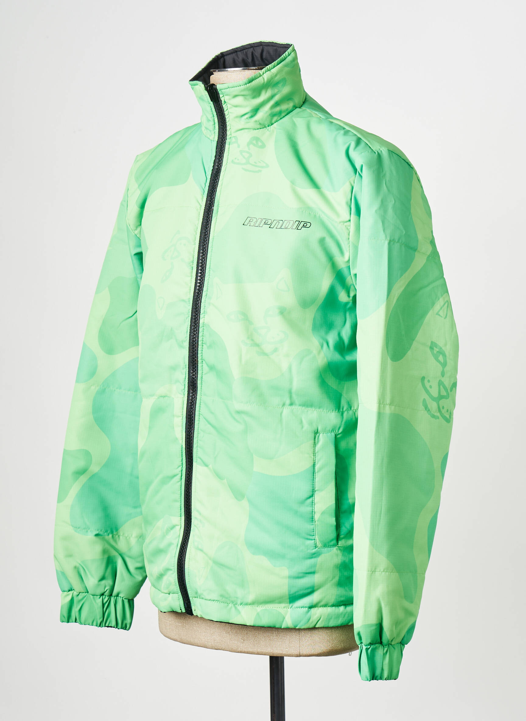Pūkinė striukė žalias RIPNDIP vyras