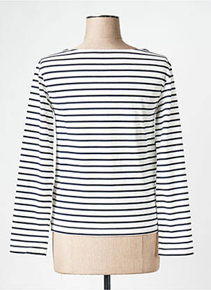 Megztinis apvalus kaklas baltas PETIT BATEAU moteris
