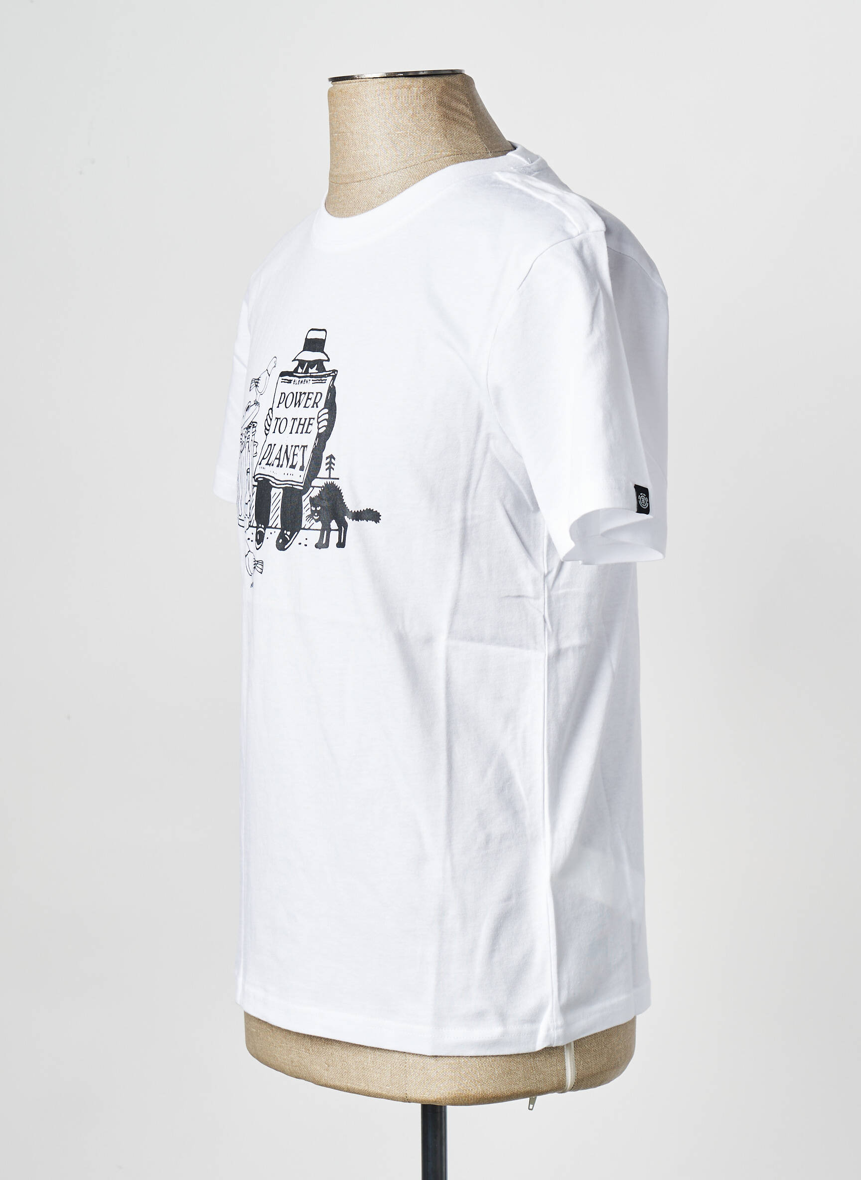 T-marškinys apvalus kaklas baltas ELEMENT vyras