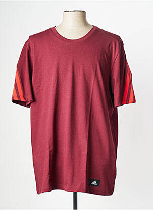 T-marškinys raudona ADIDAS vyras