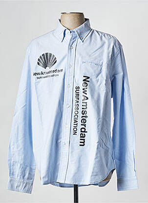 Ilgomis rankovėmis marškinys mėlyna NEW AMSTERDAM SURF ASSOCIATION vyras