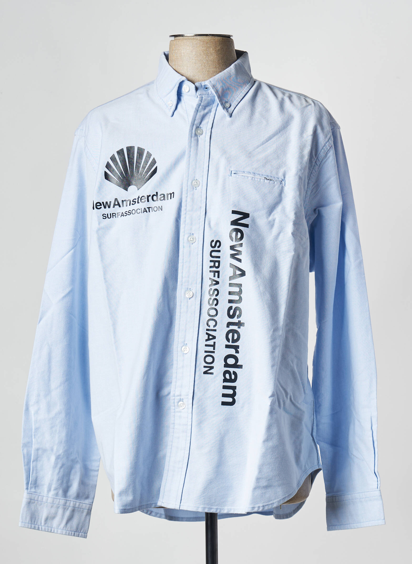 Ilgomis rankovėmis marškinys mėlyna NEW AMSTERDAM SURF ASSOCIATION vyras