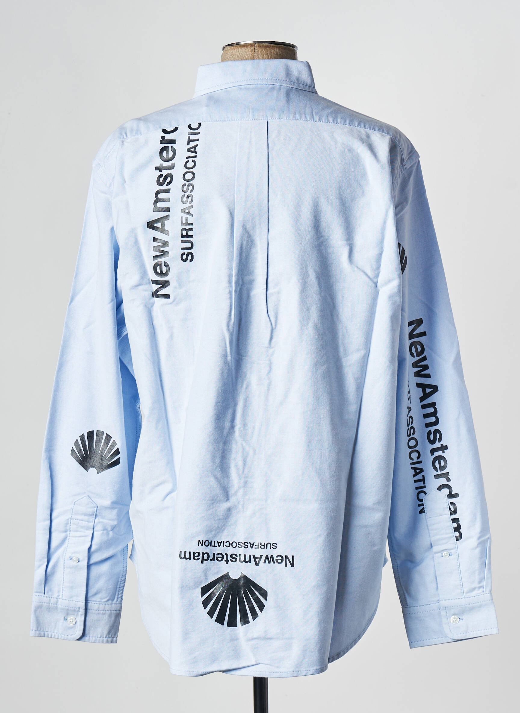 Ilgomis rankovėmis marškinys mėlyna NEW AMSTERDAM SURF ASSOCIATION vyras