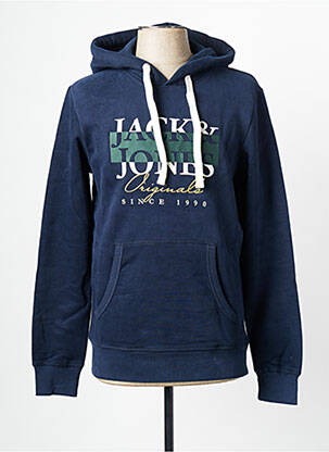 Kapišonas apvalus kaklas mėlyna JACK & JONES vyras