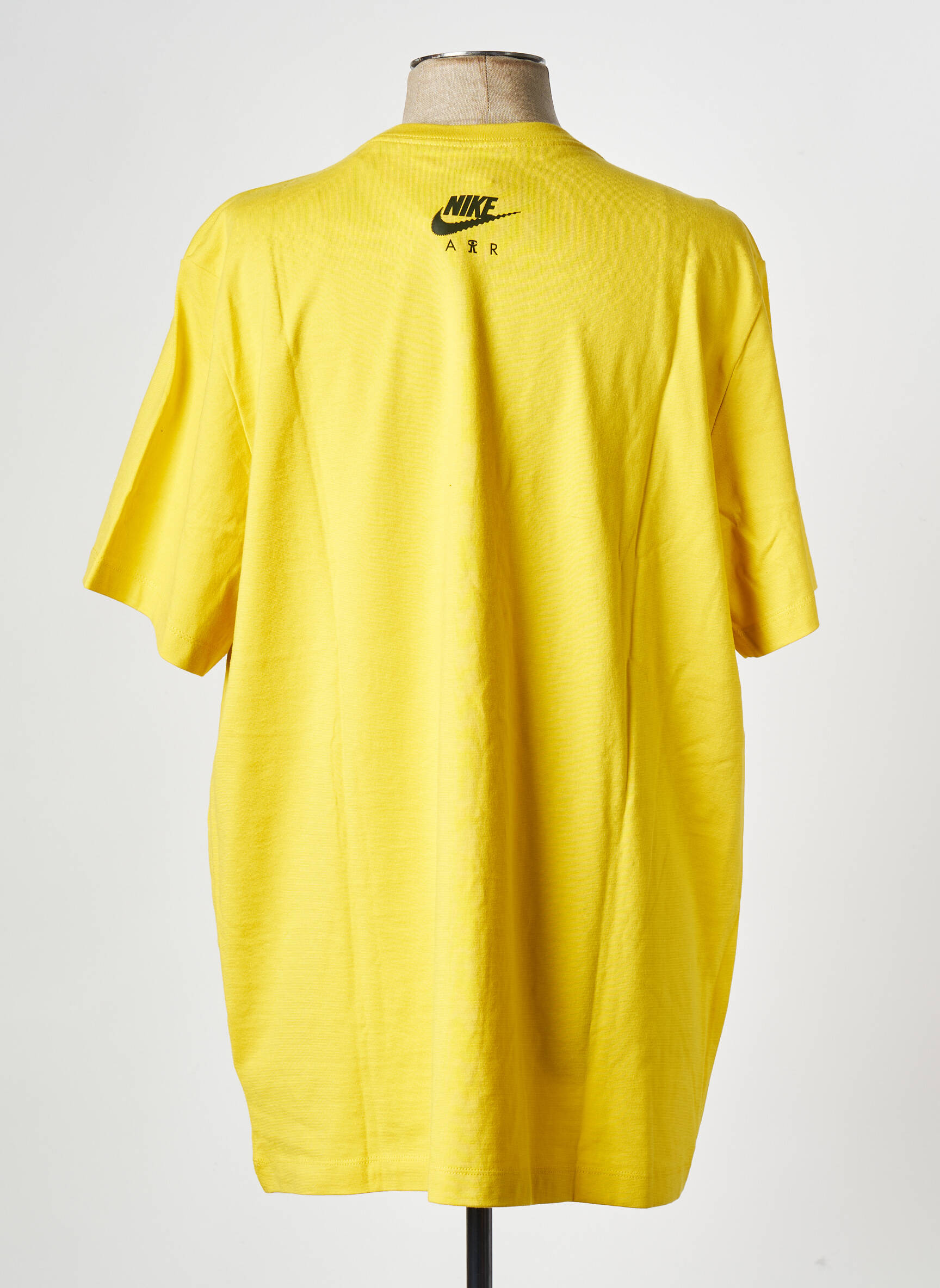 T-marškinys apvalus kaklas geltona NIKE vyras