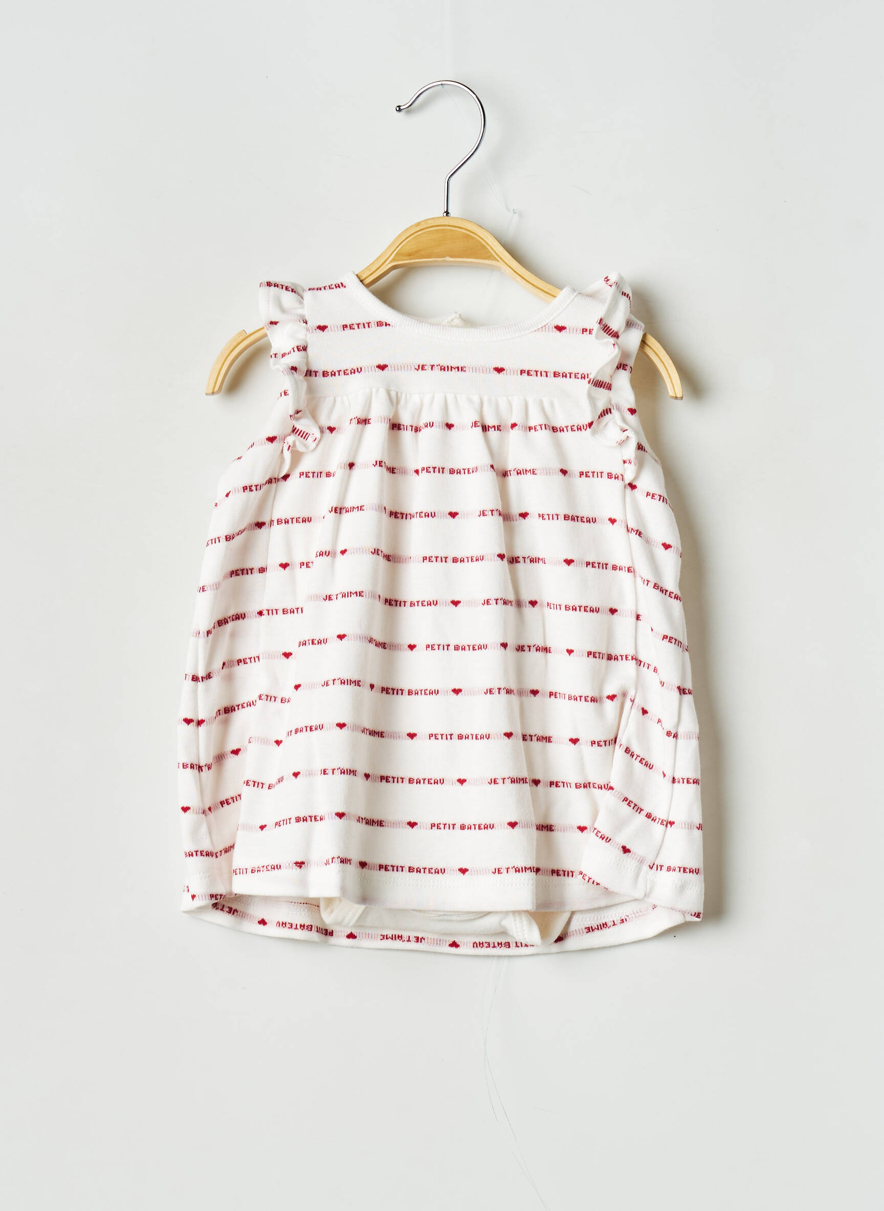 Pusilgių suknelė apvalus kaklas baltas PETIT BATEAU mergina
