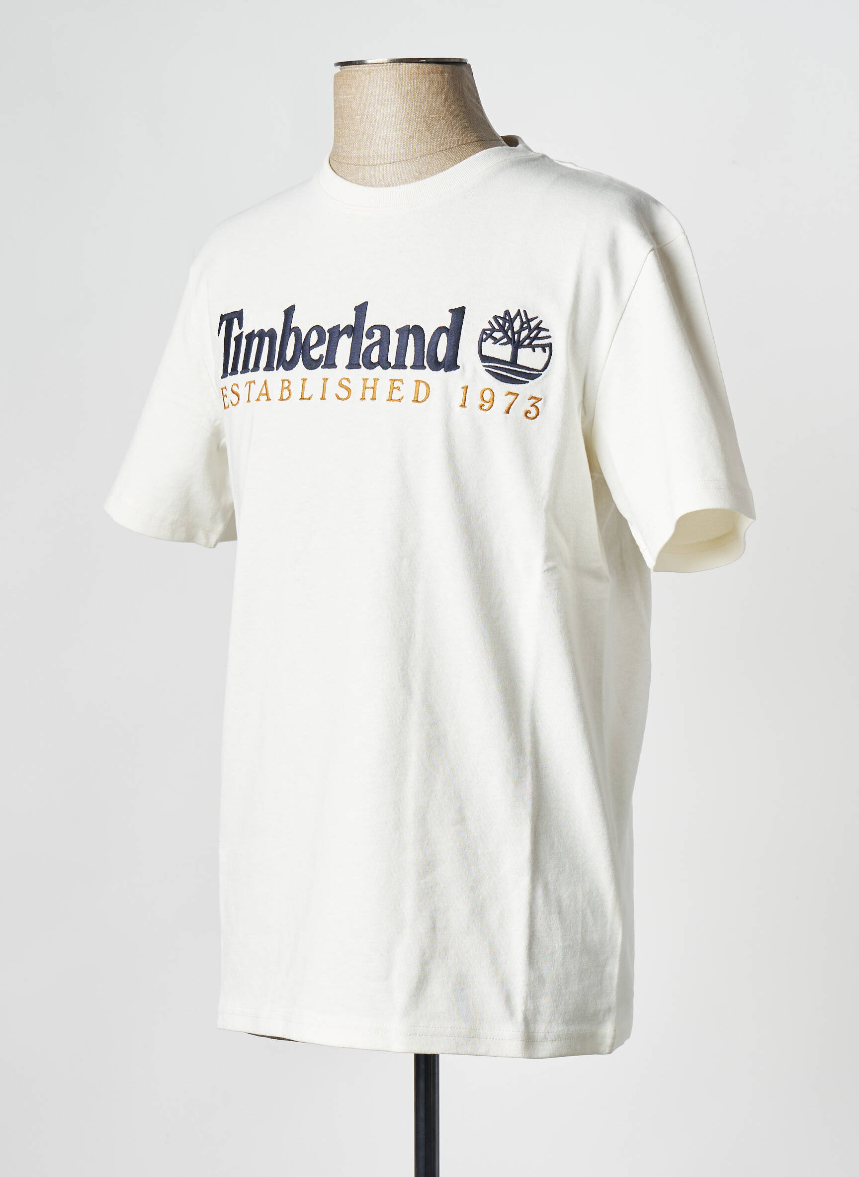T-marškinys apvalus kaklas baltas TIMBERLAND vyras