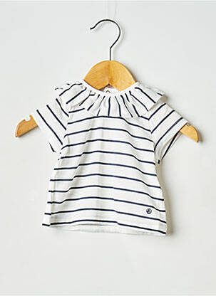 Viršūnė col claudine baltas PETIT BATEAU mergina