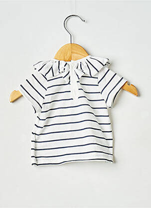 Viršūnė col claudine baltas PETIT BATEAU mergina