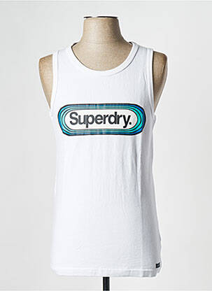 Marškiniai be rankovių baltas SUPERDRY vyras