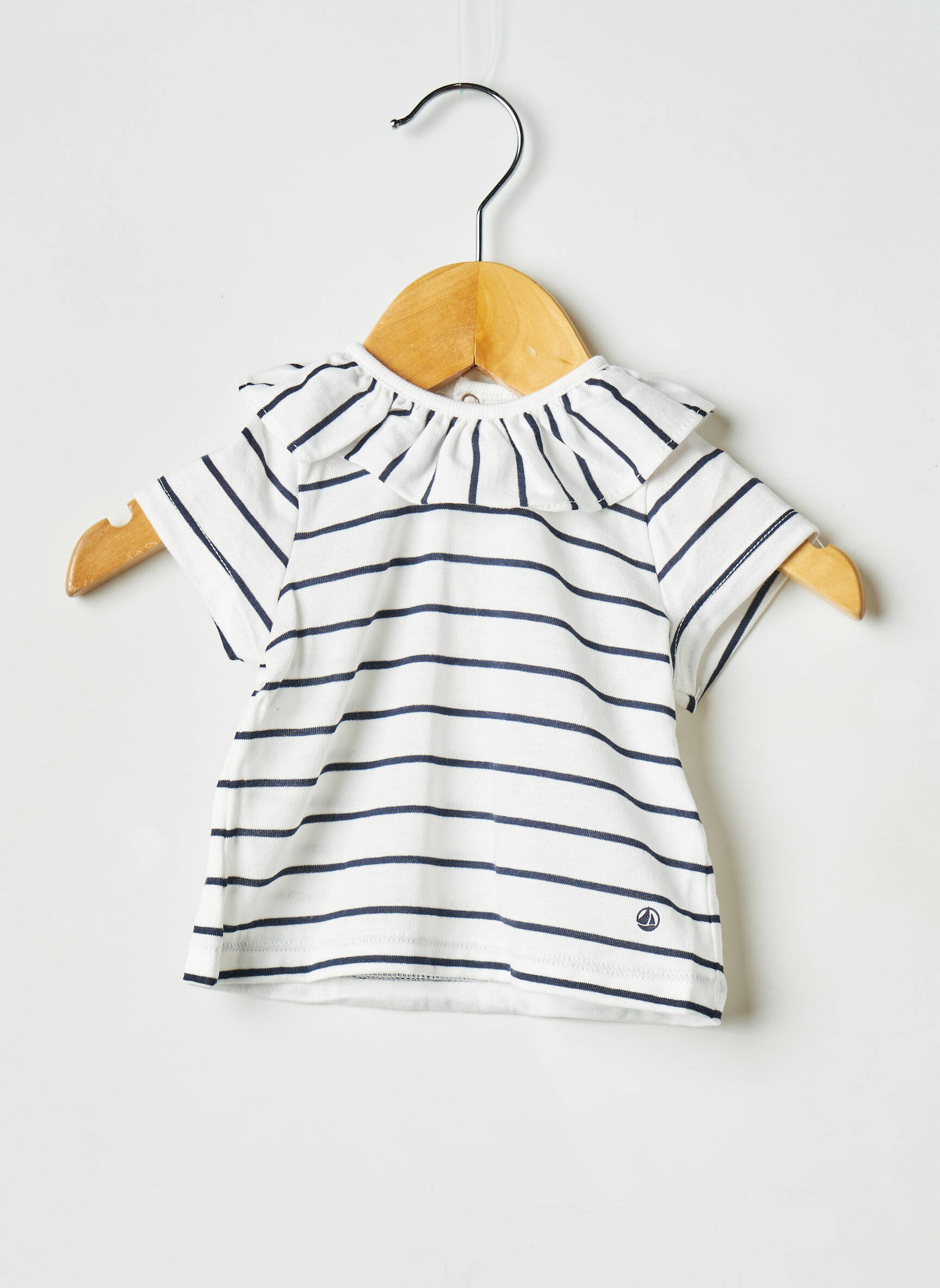 Viršūnė col claudine baltas PETIT BATEAU mergina