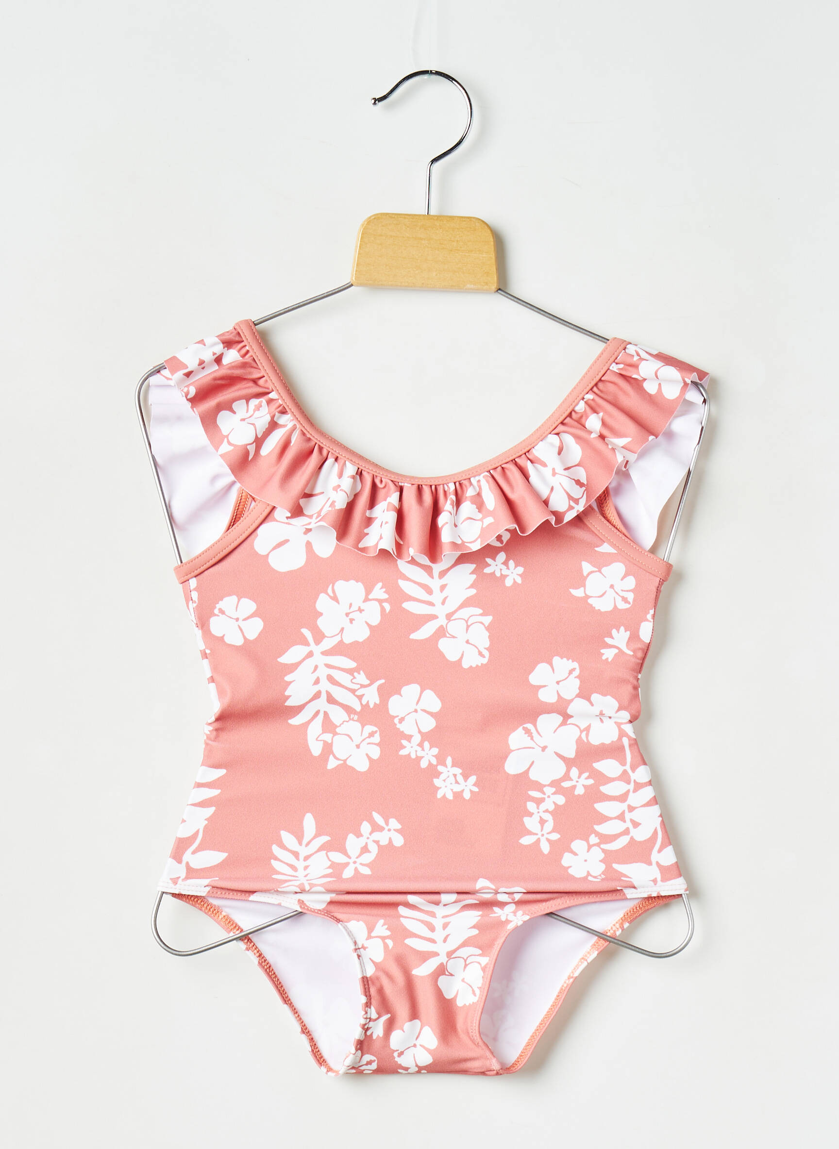 Vienos dalies maudymosi kostiumas rožinė PETIT BATEAU mergina