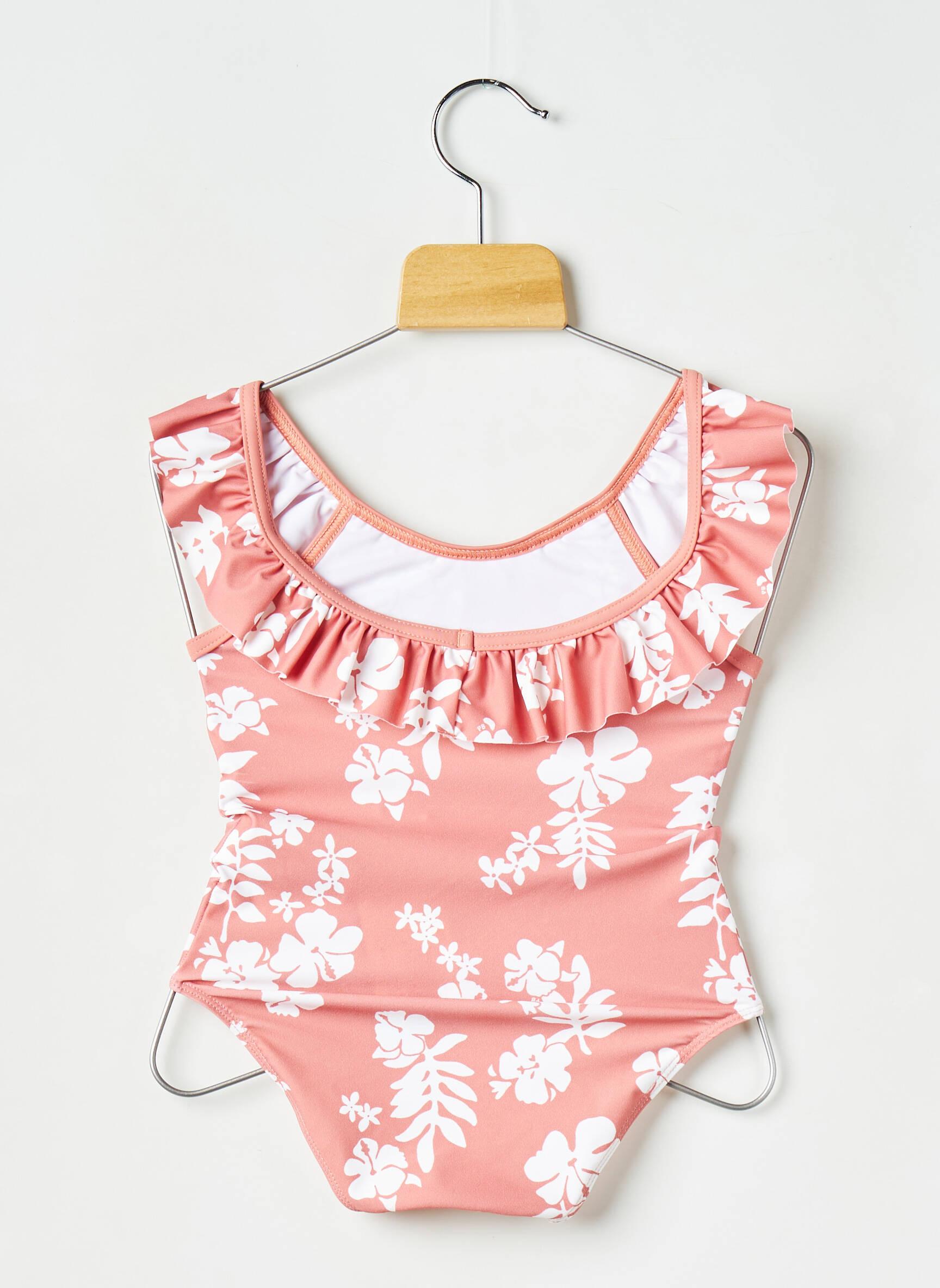 Vienos dalies maudymosi kostiumas rožinė PETIT BATEAU mergina