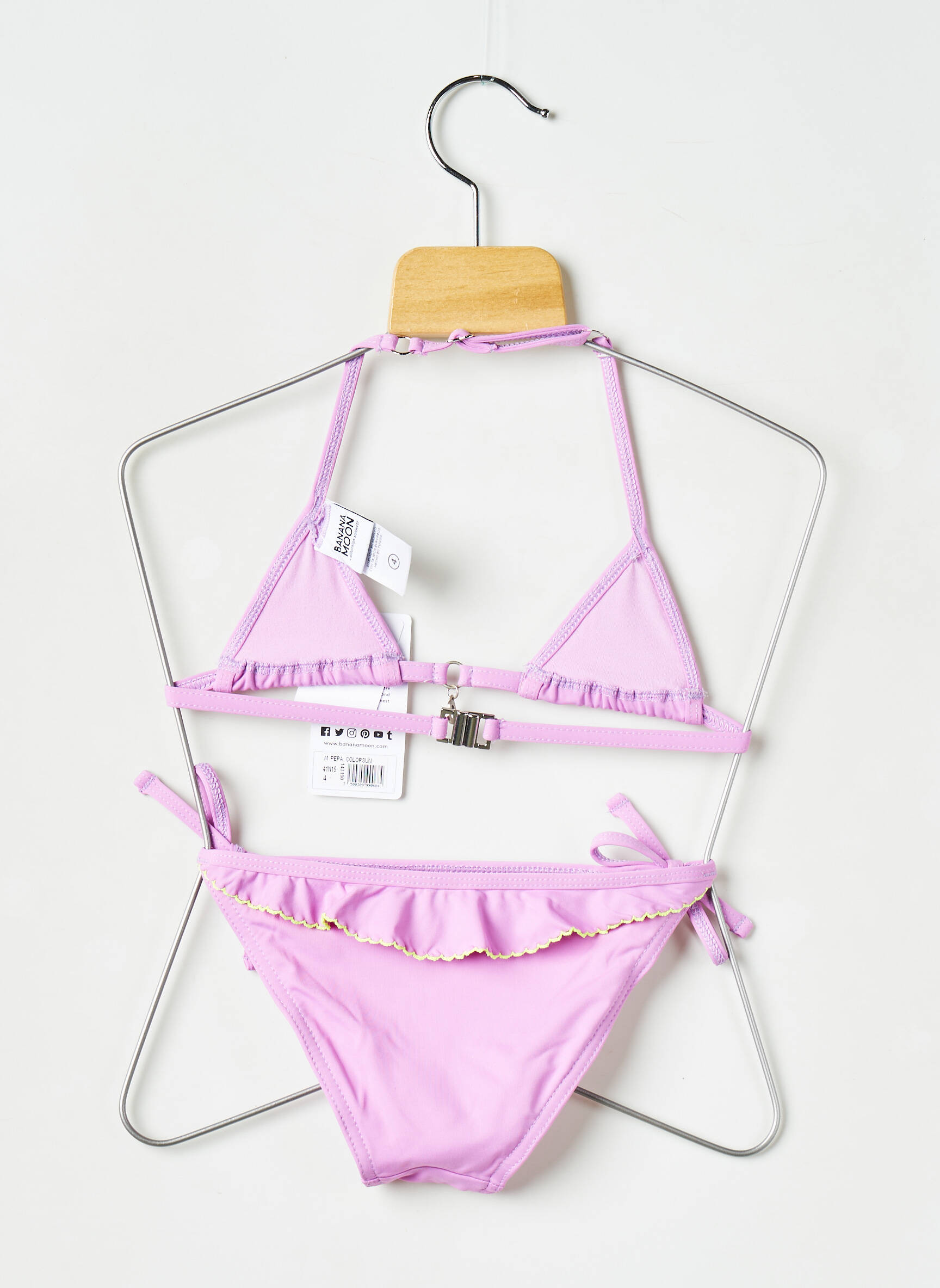 Dvivietis maudymosi kostiumėlis violetinis BANANA MOON mergina